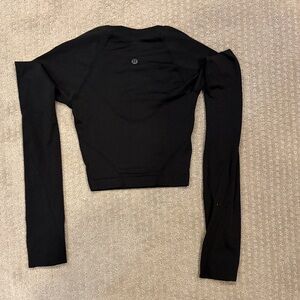 Lululemon Black Swiftly Tech Cropped Long-Sleeve 2.0